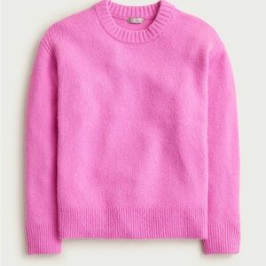 J. Crew Relaxed crewneck pullover merino wool and alpaca in petunia